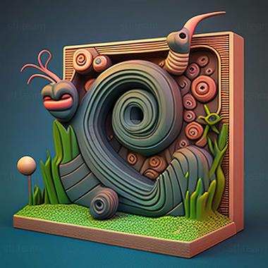 3D model Worms Crazy Golf game (STL)